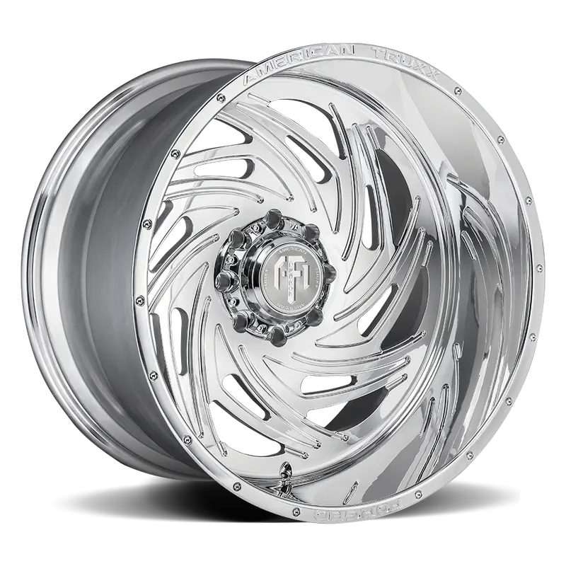 American Truxx Forged Atf1911 Twisted Monoblock Wheel – 22X12", 8X180, -44Mm Offset, Polished Finish 1