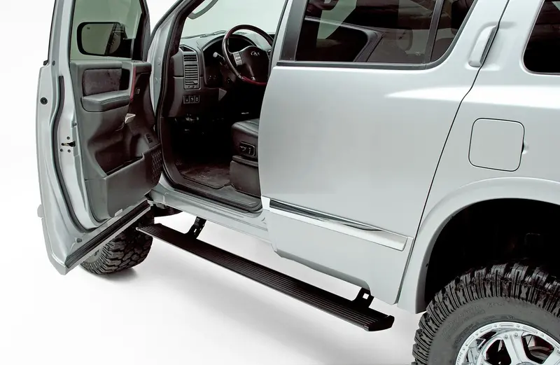 Amp Research Powerstep™ Retractable Running Board – Oem-Style Illuminated Black Model 1