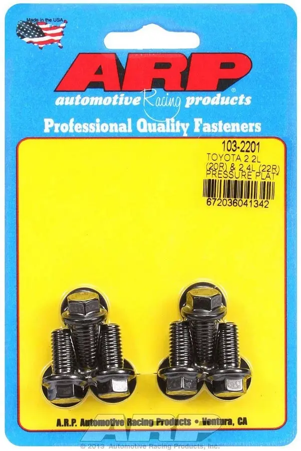 Arp 103-2201 Pressure Plate Bolt Kit For Toyota 2.2L 20R & 2.4L 22R Engines 1