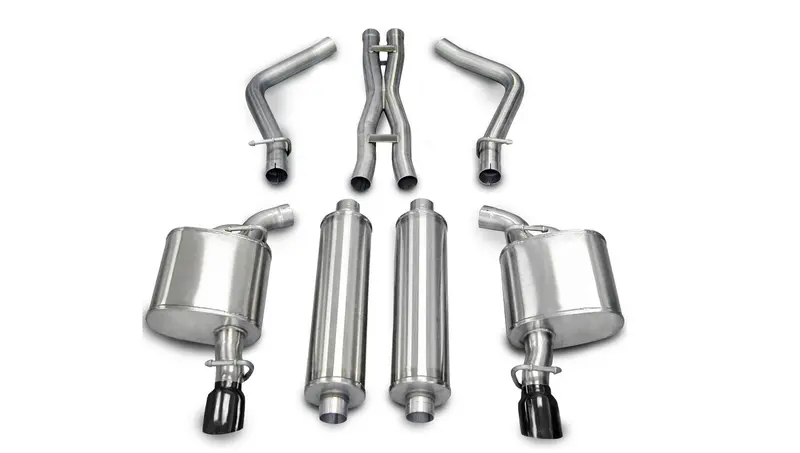 Corsa Performance Xtreme Cat-Back Exhaust System – 2.5-Inch Dual Rear, Black 3.5-Inch Tips – Fits 2005–2010 Chrysler 300/Dodge Charger/Magnum R/T 5.7L V8 – Model 14439Blk 1