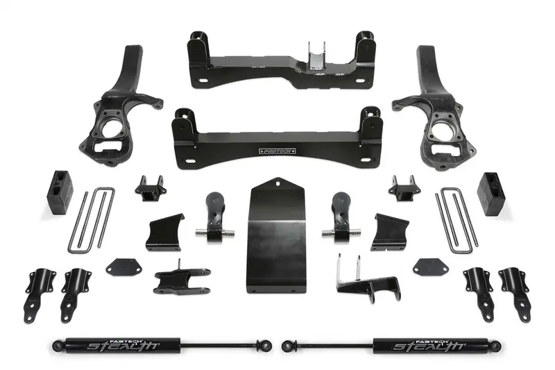 Fabtech Basic 4-Inch Lift Kit – Includes Stealth Rear Shocks And Front Coilovers 1