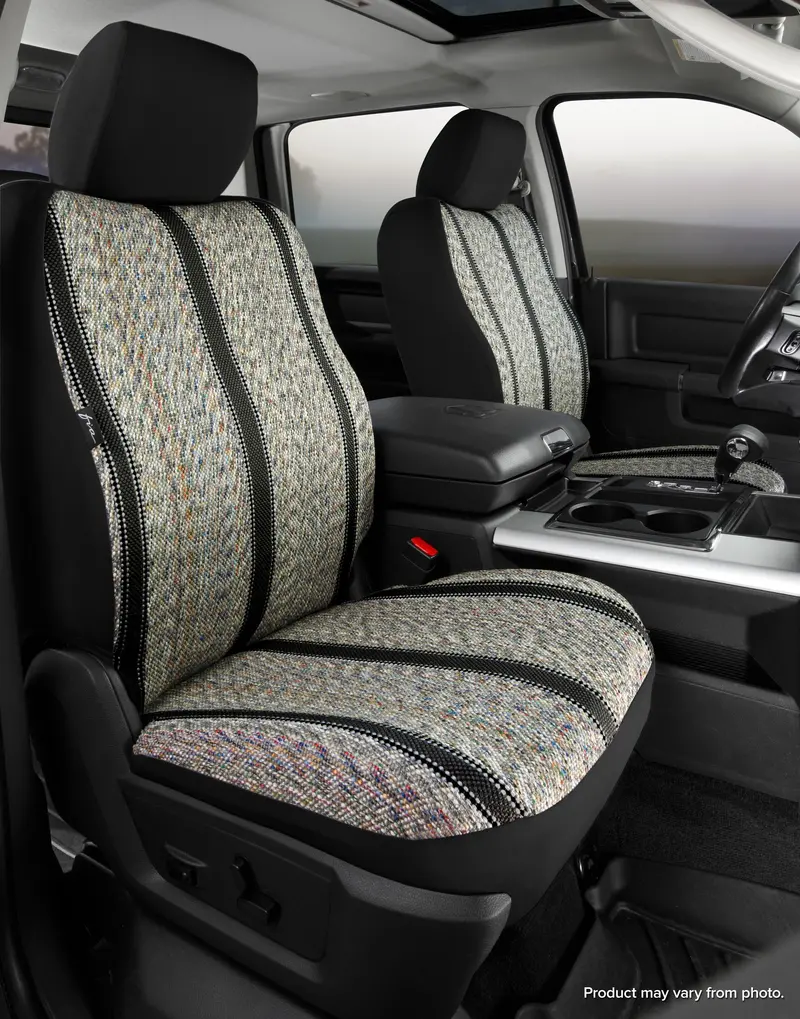 Fia Custom Wrangler Seat Covers – Saddle Blanket Design, Black, Bucket Style (Tr49-43) 1