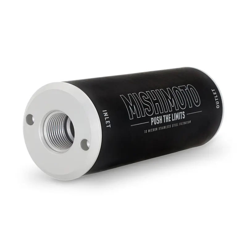 Mishimoto Mmff-Sl-S010 High-Performance -10An Fuel Filter, Slim, 10-Micron Stainless-Steel Insert 1