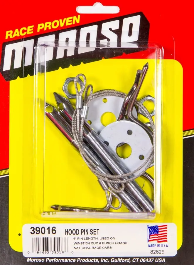 Moroso 39016 Over-The-Top Hood Pin Kit With 4-Inch Posts 1