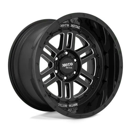 Moto Metal Mo800 Forged Alloy Wheel – 20X10 Inches, 5X5.0 Bolt Pattern, Gloss Black/Milled Face, -18Mm Offset 1