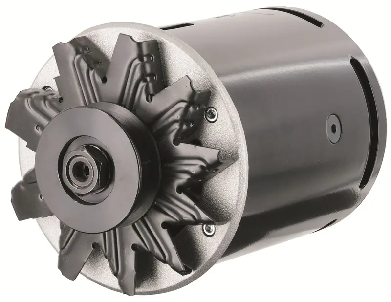 Powermaster Powergen Alternator – 60-Amp, Black Finish, Custom Mount, 6V Positive Ground 1