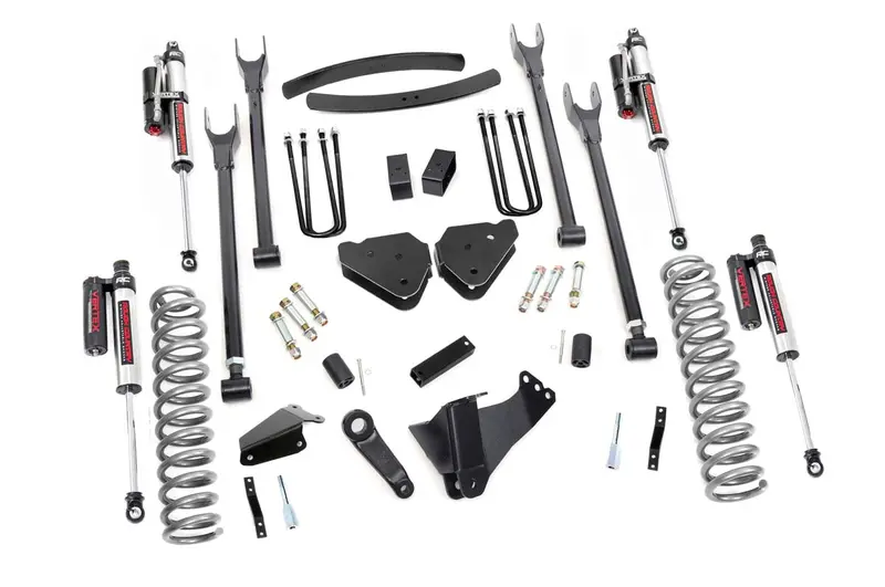 Rough Country 6-Inch 4-Link Lift Kit With Vertex Shocks For 2005–2007 Ford F-250/F-350 Gas Models 1