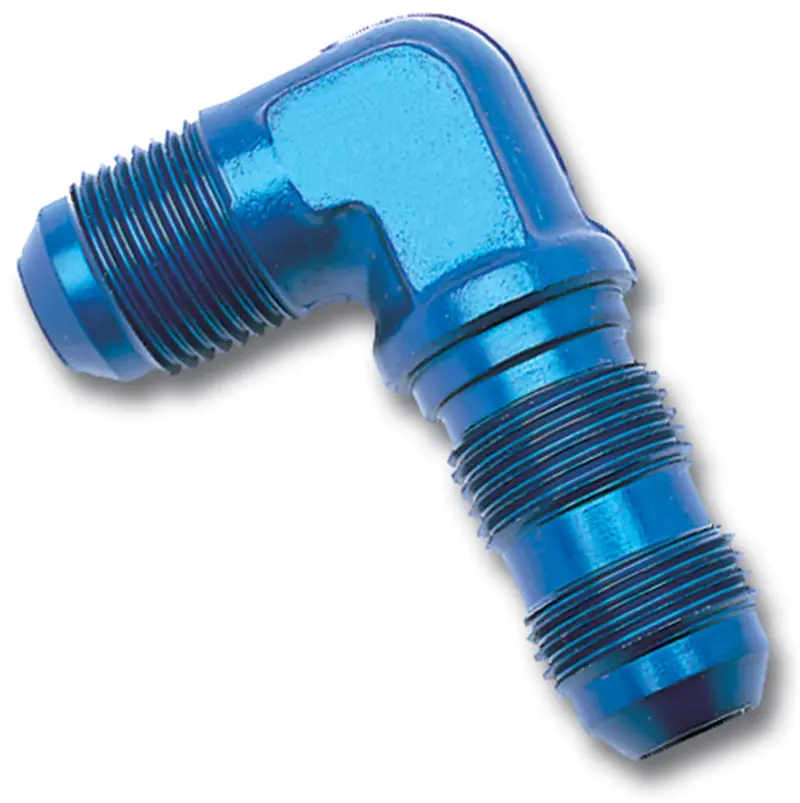 Russell Blue Anodized -4An 90-Degree Flare Bulkhead Fitting – Durable Aluminum Construction 1