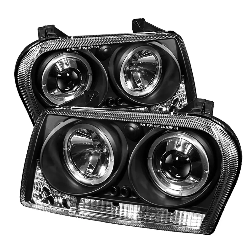 Spyder Auto Halo Led Projector Headlights – Black Housing With T10 Ultra-White Bulbs 1