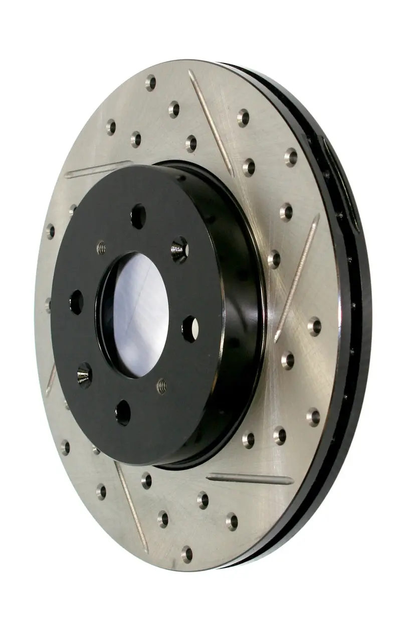 Stoptech 127.35062L Drilled & Slotted Brake Rotor – Front Left, Enhanced Cooling And Bite For Track Or Street Use 1