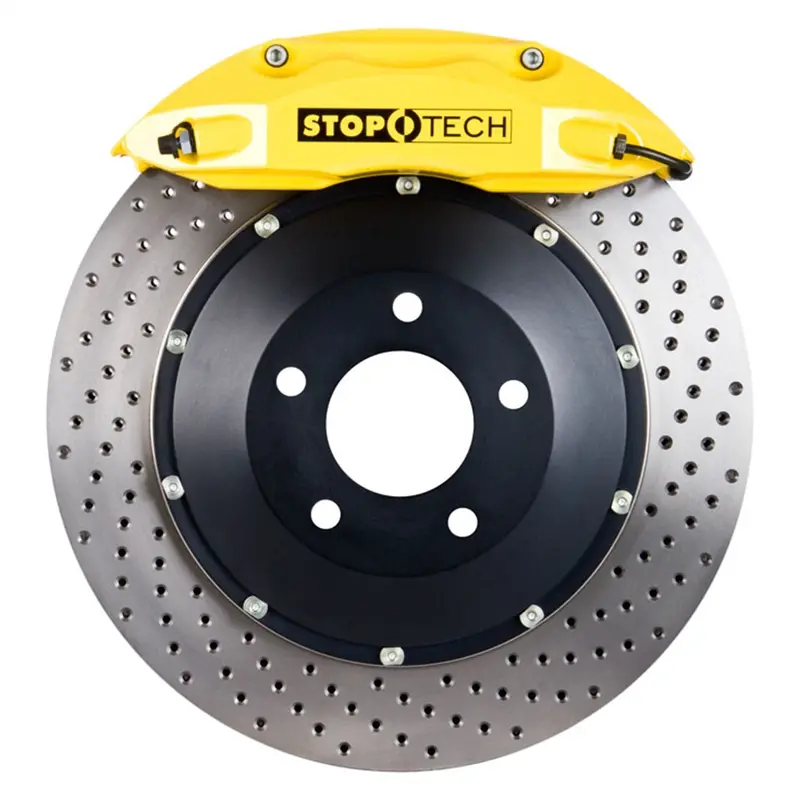 Stoptech Big Brake Kit – Front, Yellow Calipers With Two-Piece Slotted Rotors – Model 83.119.4600.82 1