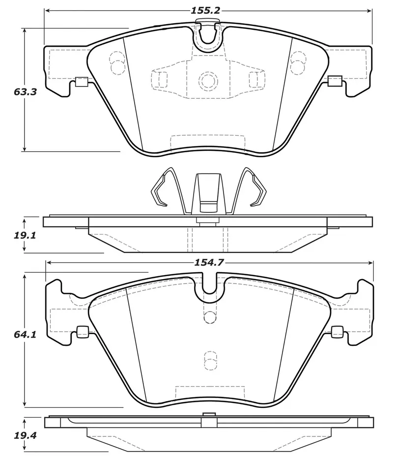Stoptech Street Brake Pad Set – Includes Shims And Mounting Hardware For Enhanced Daily Performance 1