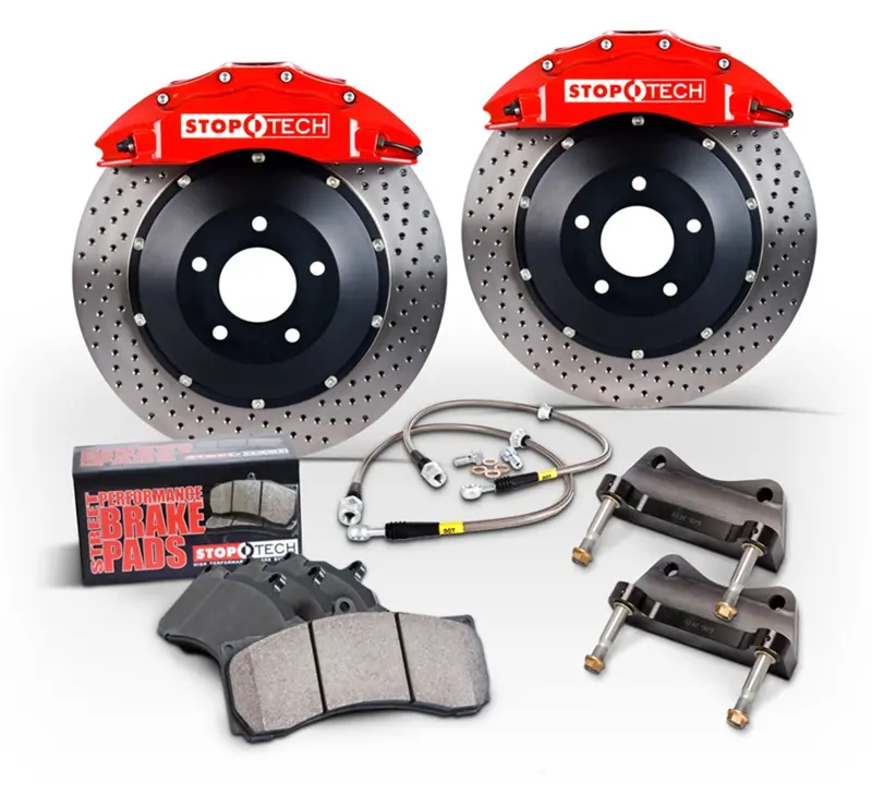 Stoptech Trophy Sport Big Brake Kit With Two-Piece Rotors – Front Installation 1