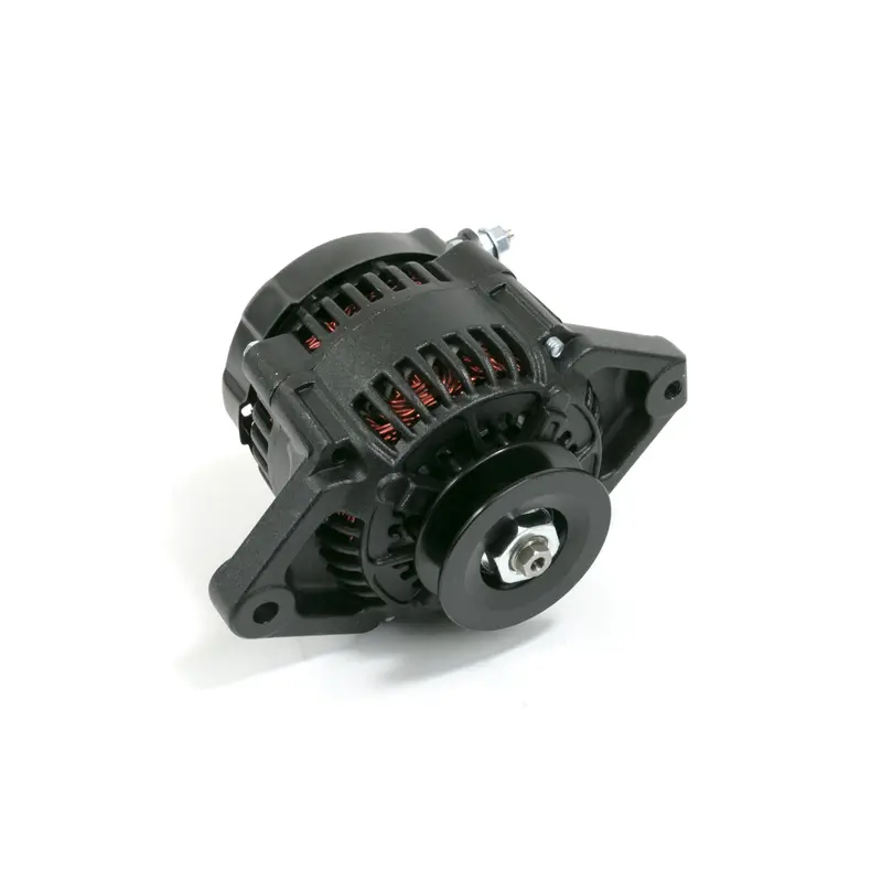 Top Street Performance Es1004Bk Denso-Based Race-Style Alternator – 90 Amp Output, Black Finish, V-Belt Pulley 1
