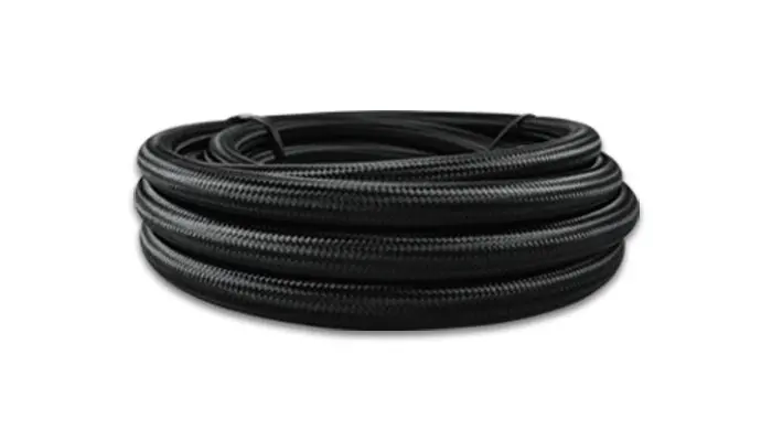 Vibrant Performance 11964 Nylon Braided Flex Hose; Size: -4An; Hose Id: 0.22In.; 10Ft. Roll; Black; 1