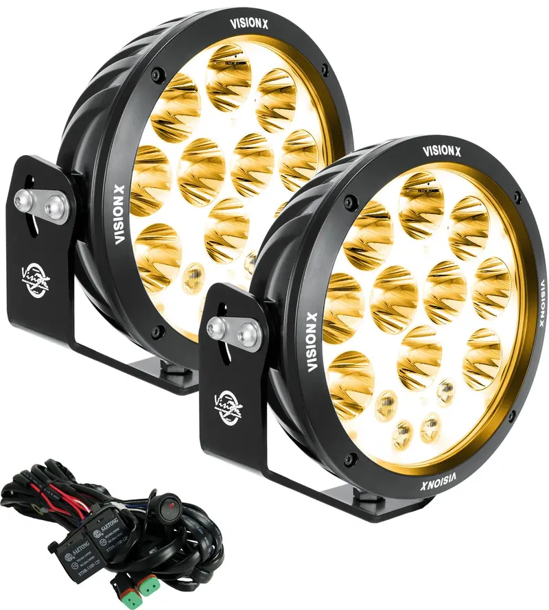 Vision X Cannon Adv Amber Halo Led Light Bar – 8.7-Inch Dual-Beam Pair With Wiring Harness 1
