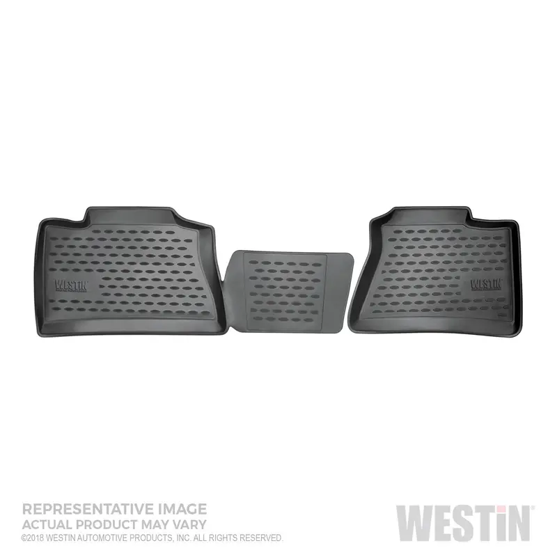 Westin 74-06-11031 Profile Rear Floor Liners – Two-Piece Set, Textured Black 1